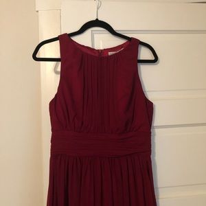 Burgundy Bridesmaid Dress Floor Length
